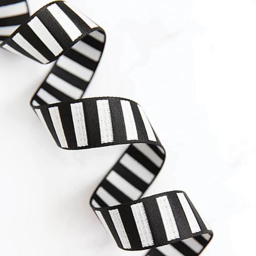 Bold Stripe Webbing Black/White