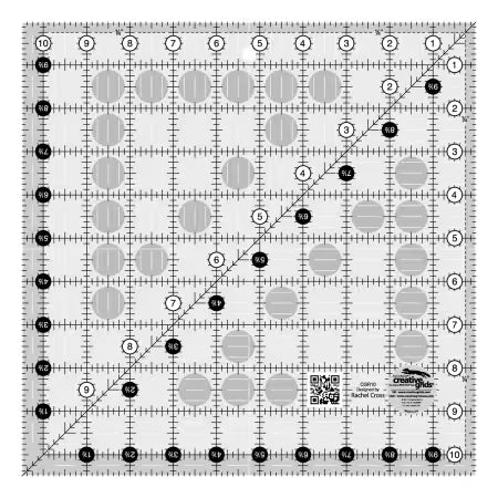 Creative Grids Quilt Ruler 10 1/2 x 10 1/2 in. Square