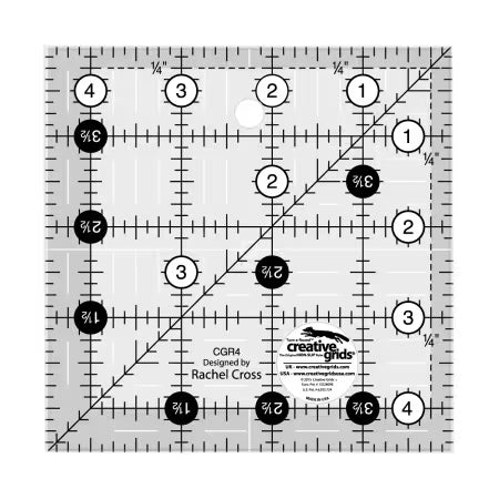 Creative Grids Quilt Ruler 4 1/2 x 4 1/2 in. Square