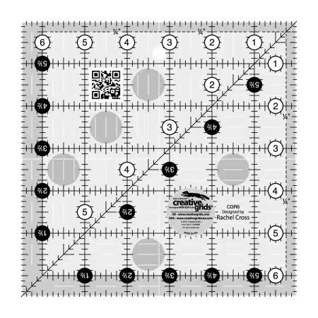 Creative Grids Quilt Ruler 6 1/2 x 6 1/2 in. Square
