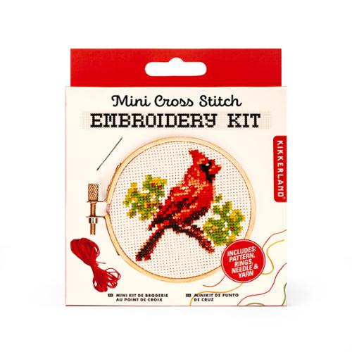 Mini Cross Stitch Cardinal Embroidery Kit