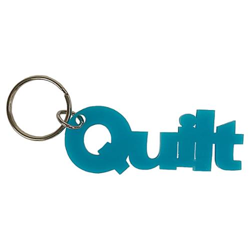 Quilt Key Ring Turquoise
