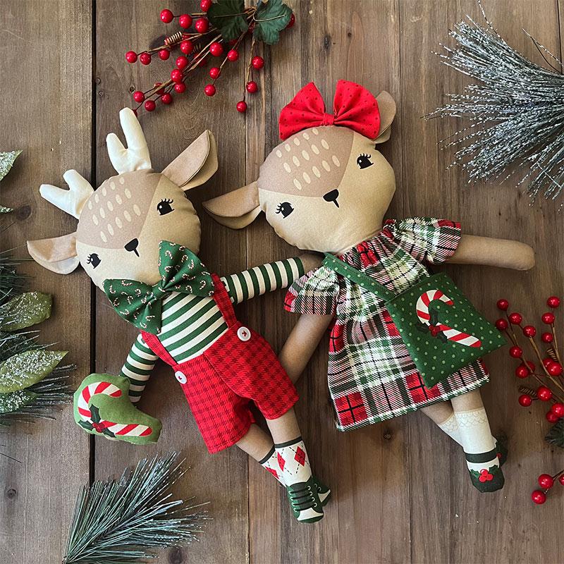 Holiday Cheer Reindeer Stuffies