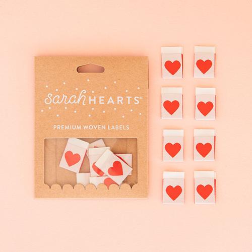 Sew in Label Hearts