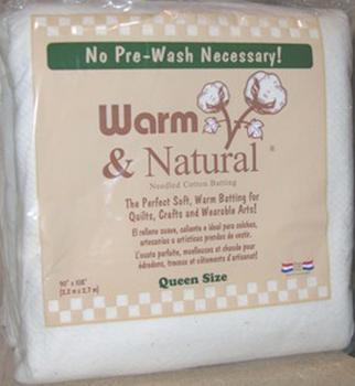 Warm & Natural Cotton Batting Queen Size